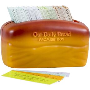 DaySpring Our Our Daily Bread Promise Box with Scripture Cards, 4 1/4" x 2 1/4" x 2", Brown - T9651