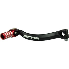 SCAR Folding Gear Shift Lever Shifter Pedal Forged Compatible with Honda CR 125 CR125 83-07 - Red