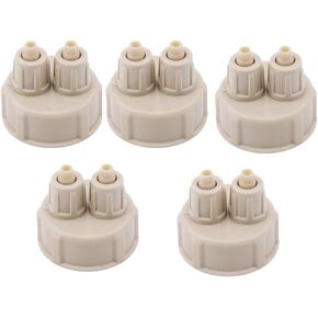 Aquarium CO2 Generator Carbon Dioxide Reactor Fish Tank DIY Quick Twist Bottle Cap Air Diffuser Generator Part,5pieces/Plastic