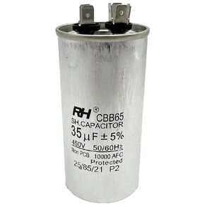 35uF 35MFD 370VAC 450VAC 50/60Hz CBB65 Run Start Capacitor for AC Unit Fan Motor Start or Pool Pump or Air Condenser Straight Cool