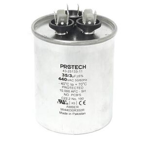 43-25133-11 -Rheem OEM Round Replacement Dual Run Capacitor 35 + 3 UF/MFD 440 Volt by OEM Replm for Rheem