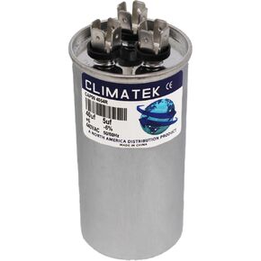 ClimaTek 40+5 MFD uf 370 or 440 Volt Dual Run Round Capacitor CLM4054R | 40/5 VAC