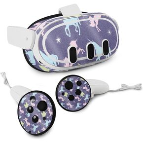 MightySkins Glossy Glitter Skin Compatible with Meta Quest 3 - Unicorn Dream | Protective, Durable High-Gloss Glitter Finish | Easy to Apply