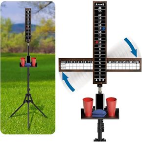 Cornhole Scoreboard with Drink Holder, Score Keeper Set for Cornhole Game, Cornhole Accessories Score Tracking Equipment for Outdoor Game