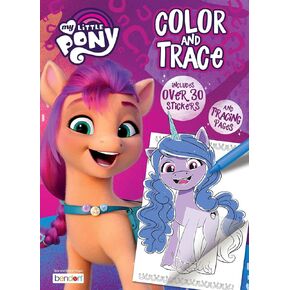 My Little Pony 48 Page Color and Trace Coloring Book with 8 Tracing Sheets and Stickers Bendon 51408