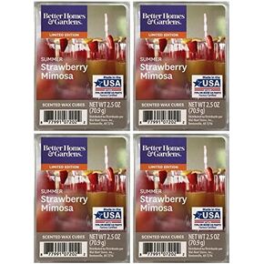 Better Homes and Gardens Summer Strawberry Mimosa Scented Wax Cubes - 4-Pack
