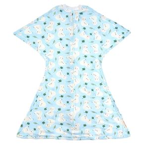 SleepingBaby Zipadee-Zip Transition Swaddle - Baby Swaddling Blanket with Zipper Convenience - Roomy Baby Wearable Blanket for Easy Diaper Changes - Snuggly Bear, Medium (6-12 Month)