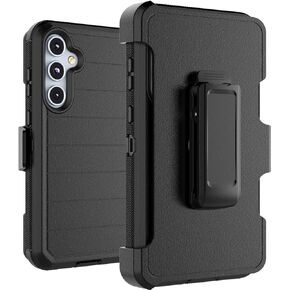 Takfox Galaxy A35 5G Case, for Samsung A35 5G Belt Clip Holster Phone Case with [Built-in Screen Protector] Kickstand Protective Rugged Heavy Duty Shockproof Dustproof Durable Cover-Black/Blue