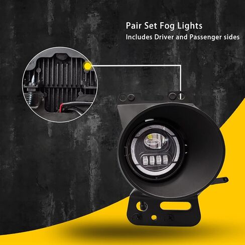 LED مع مصابيح الضباب DRL متوافقة مع [2006 2007 2008] Ford F-150/ [2006 2007 2008 2010] زوج مصابيح الضباب للقيادة لينكولن مارك LT (LED) in Kuwait