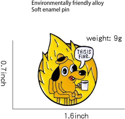 Social Battery Pin 2.0-2023 NEW funny pins,enamel pins, Mood Expressing Pin For Introverts ， Perfect for 7 Days a Week！ (3PCS-THiS IS FIne) in Saudi Arabia