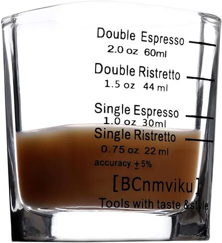 Shot Glasses Measuring cup Liquid Heavy Glass Wine Glass Espresso Shot Glass 1.5OZ/45ML (2 pack-45ml) in Saudi Arabia