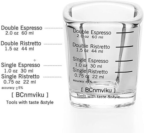 Shot Glasses Measuring cup Liquid Heavy Glass Wine Glass Espresso Shot Glass 1.5OZ/45ML (2 pack-45ml) in Saudi Arabia