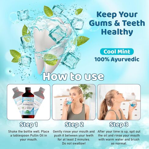 Best Naturals Coconut Pulling Oil with Vitamin D3, E, K2 & COQ10-8 Fl OZ Helps with Fresh Breath, Teeth & Gum Health - Made with Essential Oils in Saudi Arabia