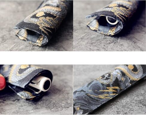 Enyuwlcm Fabric Fountain Pen Case Single Pen Sleeve Holder for Pocket Vintage Pen Cover Black Dragon 1 Pack in Saudi Arabia