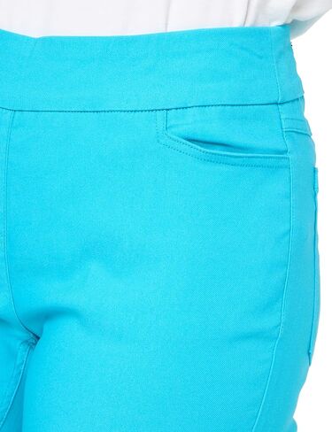 SLIM-SATION Women's Wide Band Pull on Solid Plain Weave Ankle Pant in Saudi Arabia