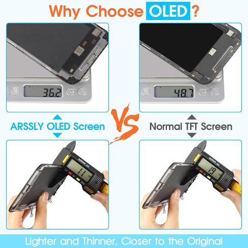 استبدال شاشة OLED لهاتف iPhone 12 Pro Max، شاشة LCD رقمية تعمل باللمس، أدوات إصلاح التجميع الكاملة لـ A2342، A2410، A2412، A2411 (6.5 بوصة، COF OLED الناعم) in Saudi Arabia