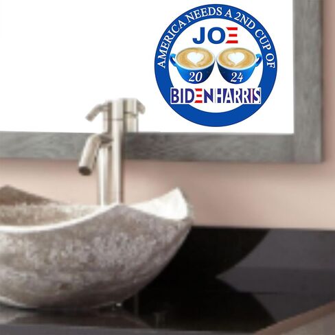 ملصق بايدن للرئيس 2024 - America Needs 2nd Cup of Joe ملصق انتخابي فاخر من الفينيل مقاس 3 × 3 بوصة | سيارات، سيارات، هواتف محمولة، تصويت سياسي، ديمقراطي، علامة القهوة، جو هاريس + أفضل من المغناطيس in Kuwait