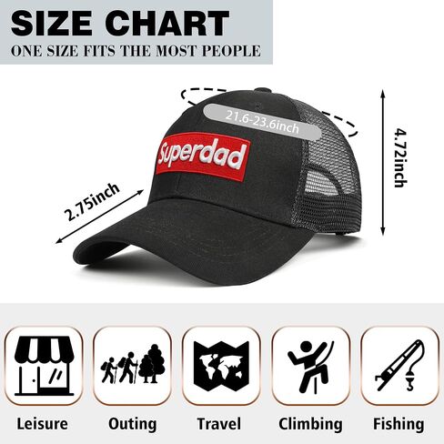 Super Father Dad Hat Father's Day Birthday Gifts for Dad from Son Daughter Wife Best Dad Ever Hats in Saudi Arabia