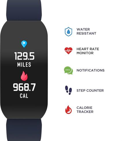 Itech Active Smartwatch Fitness Tracker, Heart Rate, Step Counter, Sleep Monitor, Notifications, Waterproof for Ladies, Compatible with iPhone and Android in Saudi Arabia