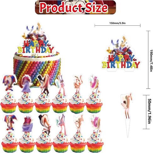 Circus Birthday Party Decorations,Cartoon Birthday Party Supplies Include Happy Birthday Banner,Cake Cupcake Toppers,Balloons,Stickers for Kids Adult Birthday Party in Saudi Arabia