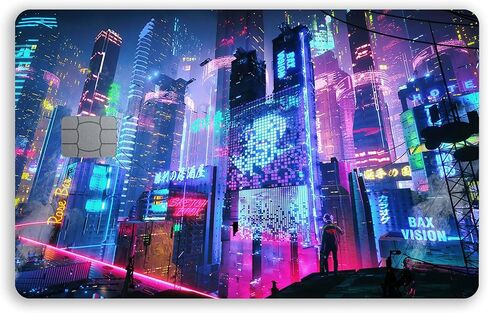 2 قطعة Cyberpunk رقاقة صغيرة ملصقات بطاقة الائتمان ضئيلة مقاوم للماء المضادة للتجاعيد للإزالة شارات الفينيل بطاقة الخصم غطاء الجلد in Saudi Arabia