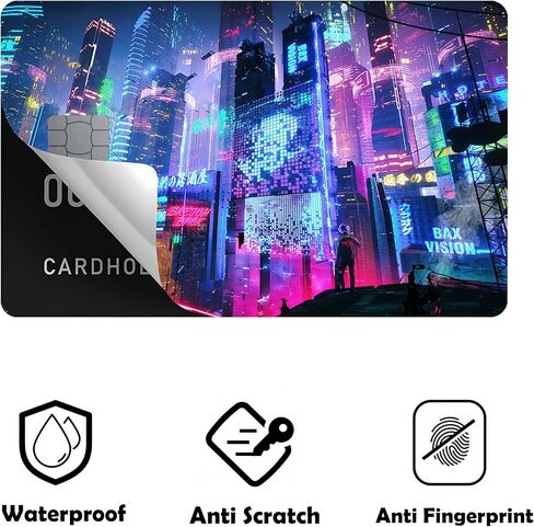 2 قطعة Cyberpunk رقاقة صغيرة ملصقات بطاقة الائتمان ضئيلة مقاوم للماء المضادة للتجاعيد للإزالة شارات الفينيل بطاقة الخصم غطاء الجلد in Saudi Arabia