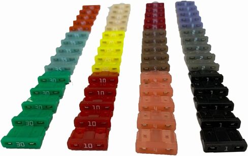 Truck Upfitters 250 قطعة مجموعة متنوعة من صمامات الشفرات للسيارات والشاحنات وRVs والمقطورات وسيارات الدفع الرباعي. متوافق مع 6 صمامات شفرات شائعة، بما في ذلك Maxi وMedium وMini وLo-Pro Mini وMicro2 وMicro3 in Kuwait