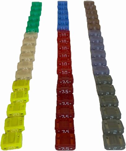 Truck Upfitters 250 قطعة مجموعة متنوعة من صمامات الشفرات للسيارات والشاحنات وRVs والمقطورات وسيارات الدفع الرباعي. متوافق مع 6 صمامات شفرات شائعة، بما في ذلك Maxi وMedium وMini وLo-Pro Mini وMicro2 وMicro3 in Kuwait