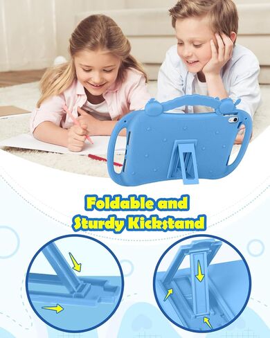 حافظة عصرية ممتعة لجهاز iPad الجيل العاشر 10.9 بوصة تصميم لطيف ثلاثي الأبعاد لشخصية كرتونية Kawaii Cool Fun Anime للفتيات البنات والأولاد والمراهقين لحافظات Apple i Pad 10th Gen أغطية ناعمة مع حزام حامل وحبل in Saudi Arabia