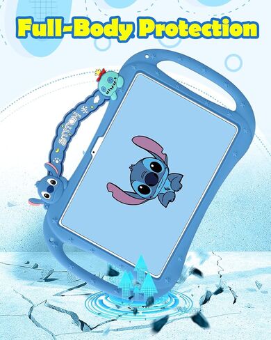 حافظة عصرية ممتعة لجهاز iPad الجيل العاشر 10.9 بوصة تصميم لطيف ثلاثي الأبعاد لشخصية كرتونية Kawaii Cool Fun Anime للفتيات البنات والأولاد والمراهقين لحافظات Apple i Pad 10th Gen أغطية ناعمة مع حزام حامل وحبل in Saudi Arabia