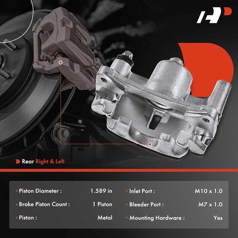 A-Premium Disc Brake Caliper Assembly with Bracket Compatible with Select Lexus Models - RX300 1999 2000 2001 2002 2003, V6 3.0L - Rear Driver and Passenger Side, 2-PC Set in Saudi Arabia