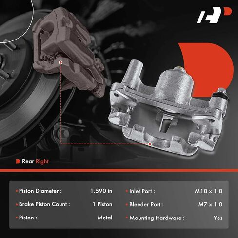 A-Premium Disc Brake Caliper Assembly with Bracket Compatible with Select Lexus Models - RX300 1999 2000 2001 2002 2003, V6 3.0L - Rear Driver and Passenger Side, 2-PC Set in Saudi Arabia