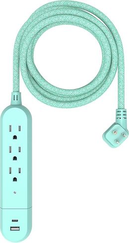 Yata Power Strip 3 Outlet 5FT Extension Cord with USB and Type C Charging Ports Portable Travel Power Strip in Saudi Arabia