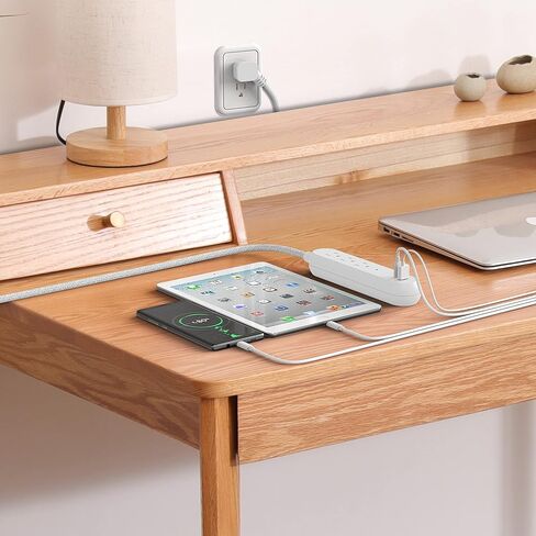 Yata Power Strip 3 Outlet 5FT Extension Cord مع USB وType C منافذ شحن محمولة للسفر in Saudi Arabia