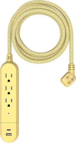 Yata Power Strip 3 Outlet 5FT Extension Cord with USB and Type C Charging Ports Portable Travel Power Strip in Saudi Arabia