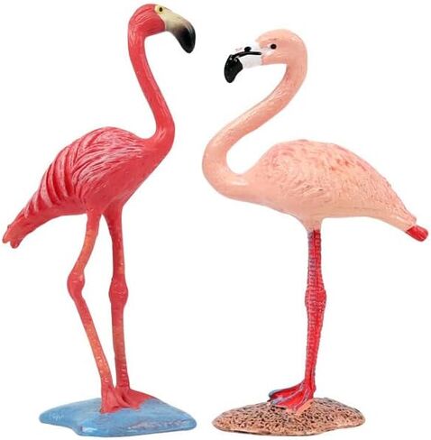 قطعتان من زخارف الفلامنغو الوردية الصغيرة، تماثيل راتنج لطيفة، ديكور منزلي، غطاء كعكة عيد ميلاد الزفاف وديكور الحفلات in Kuwait