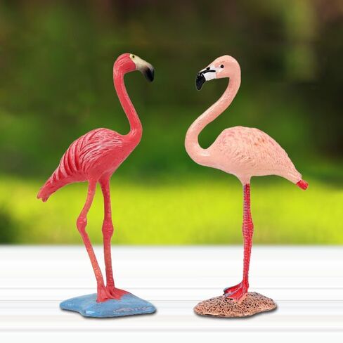 قطعتان من زخارف الفلامنغو الوردية الصغيرة، تماثيل راتنج لطيفة، ديكور منزلي، غطاء كعكة عيد ميلاد الزفاف وديكور الحفلات in Kuwait