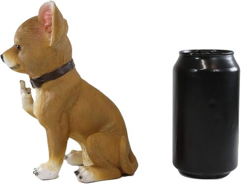 Ebros Feisty Taco رائعتين قصيرة الشعر رأس الغزلان Chihuahua Dog Flipping The Bird تمثال 7 بوصات عالية العصابات وقحة جرو الحيوانات الأليفة Pal Dogs Chihuahuas ديكور الراتنج القابل للجمع in Saudi Arabia