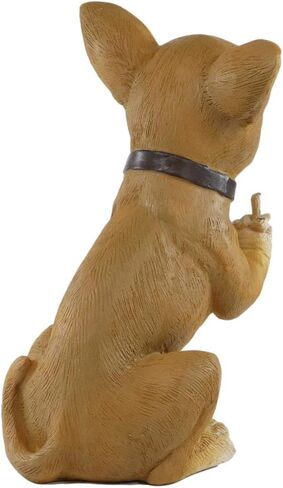 Ebros Feisty Taco رائعتين قصيرة الشعر رأس الغزلان Chihuahua Dog Flipping The Bird تمثال 7 بوصات عالية العصابات وقحة جرو الحيوانات الأليفة Pal Dogs Chihuahuas ديكور الراتنج القابل للجمع in Saudi Arabia