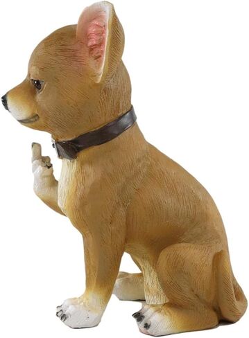 Ebros Feisty Taco رائعتين قصيرة الشعر رأس الغزلان Chihuahua Dog Flipping The Bird تمثال 7 بوصات عالية العصابات وقحة جرو الحيوانات الأليفة Pal Dogs Chihuahuas ديكور الراتنج القابل للجمع in Saudi Arabia