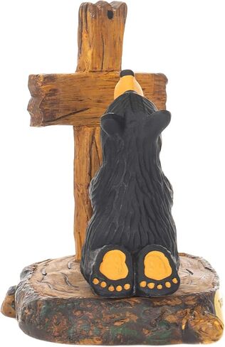 DEMDACO Pray Black Bear مقاس 5 × 5.5 تمثال من الراتنج المصبوب يدويًا in Saudi Arabia