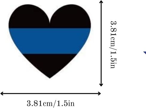 Fundraising For A Cause | Blue Line Heart Stickers - Police Support Stickers for Car Bumpers, Office Doors, Cell Phones and More (250 Stickers) in Saudi Arabia