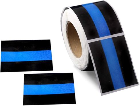 Fundraising For A Cause | Blue Line Heart Stickers - Police Support Stickers for Car Bumpers, Office Doors, Cell Phones and More (250 Stickers) in Saudi Arabia