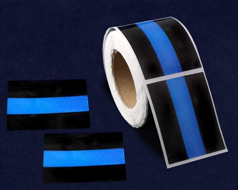 Fundraising For A Cause | Blue Line Heart Stickers - Police Support Stickers for Car Bumpers, Office Doors, Cell Phones and More (250 Stickers) in Saudi Arabia