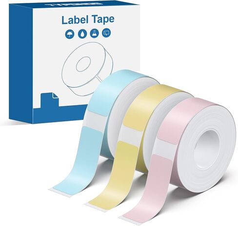 P21 Label Maker Tape Black on White 14x40mm(0.55"x1.57"), Adapted NELKO P21 Label Printer Paper Standard Laminated 180 Labels/Roll, White Label Tape Use for Office, School and Home - 3 Rolls in Kuwait