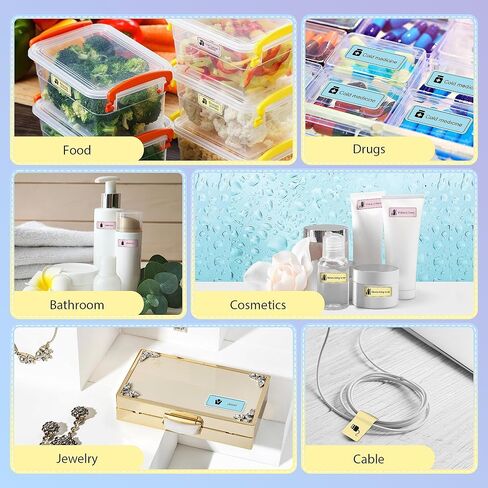 P21 Label Maker Tape Black on White 14x40mm(0.55"x1.57"), Adapted NELKO P21 Label Printer Paper Standard Laminated 180 Labels/Roll, White Label Tape Use for Office, School and Home - 3 Rolls in Kuwait