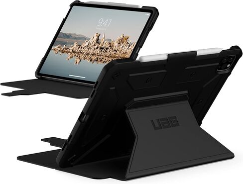 URBAN ARMOR GEAR UAG Designed for iPad Air 10.9 inch Case iPad 5th Generation 2022 Case Green Olive Rugged Smooth Exterior Multi-Angle Viewing Folio w/Pencil Holder Metropolis SE Protective Cover in Saudi Arabia
