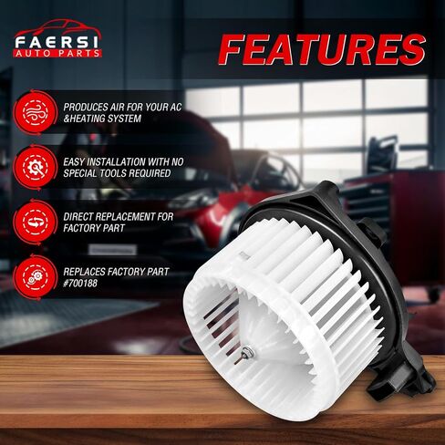محرك منفاخ سخان بلاستيكي FAERSI HVAC مع قفص مروحة متوافق مع Toyota Tacoma 2005-2015 يستبدل 87103-04043 615-50129 700188 مجموعة منفاخ in Saudi Arabia