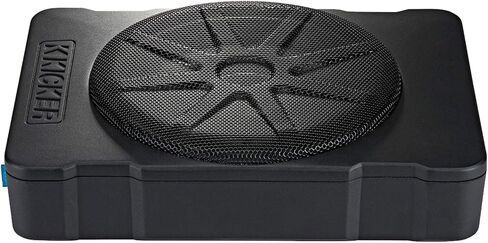 زوج (الكمية 2) من مضخم صوت السيارة الأسود Kicker HS10 Hideaway Compact بقوة 180 وات RMS مع جهاز تحكم عن بعد وسلك مكبر الصوت in Saudi Arabia