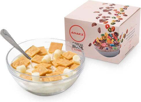 Cereal Candle Bowl - Vanilla Scented Food Candles Aesthetic - Cute Candles for Cool Gifts - 3 Wicks Cereal Candles for Best Burn - Cereal Bowl Candle with Spoon - Cool Candles for Cool Things in Saudi Arabia